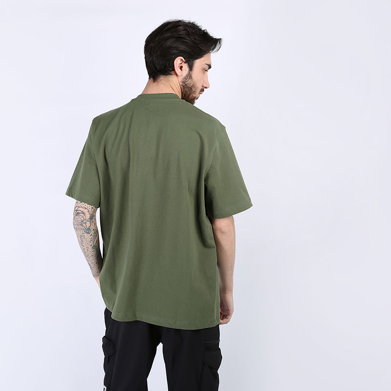 мужская зеленая футболка Stussy Spade Crew 1140182-olive - цена, описание, фото 3